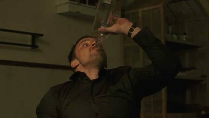 Matthias Schoenaerts in Bullhead drinking vodka