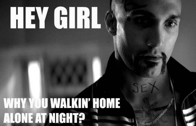 Dominic Rains Hey Girl A Girl Walks Home Alone at Night