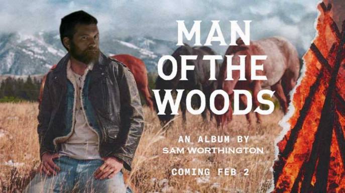 Sam Worthington unabomber fake beard as Justin Timberlake Man of the Woods